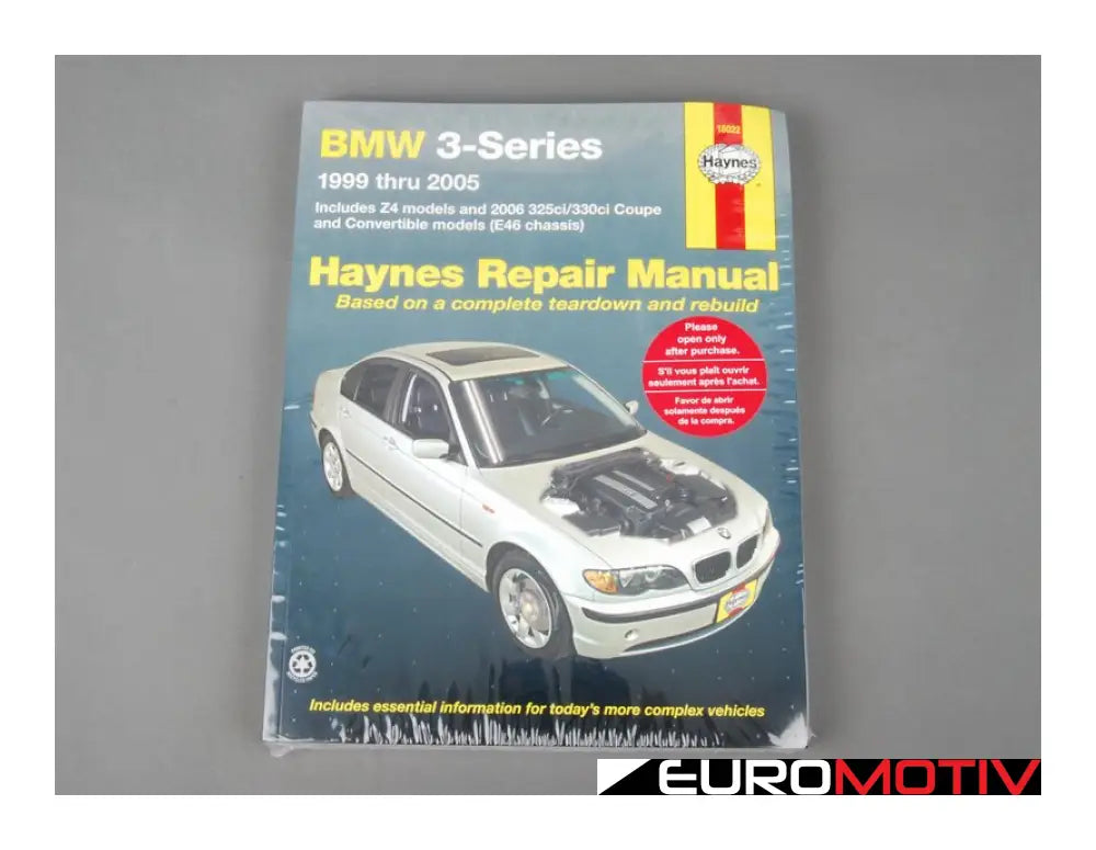 Haynes Repair Manual - Bmw E46 3 Series/E85 Z4 Roadster