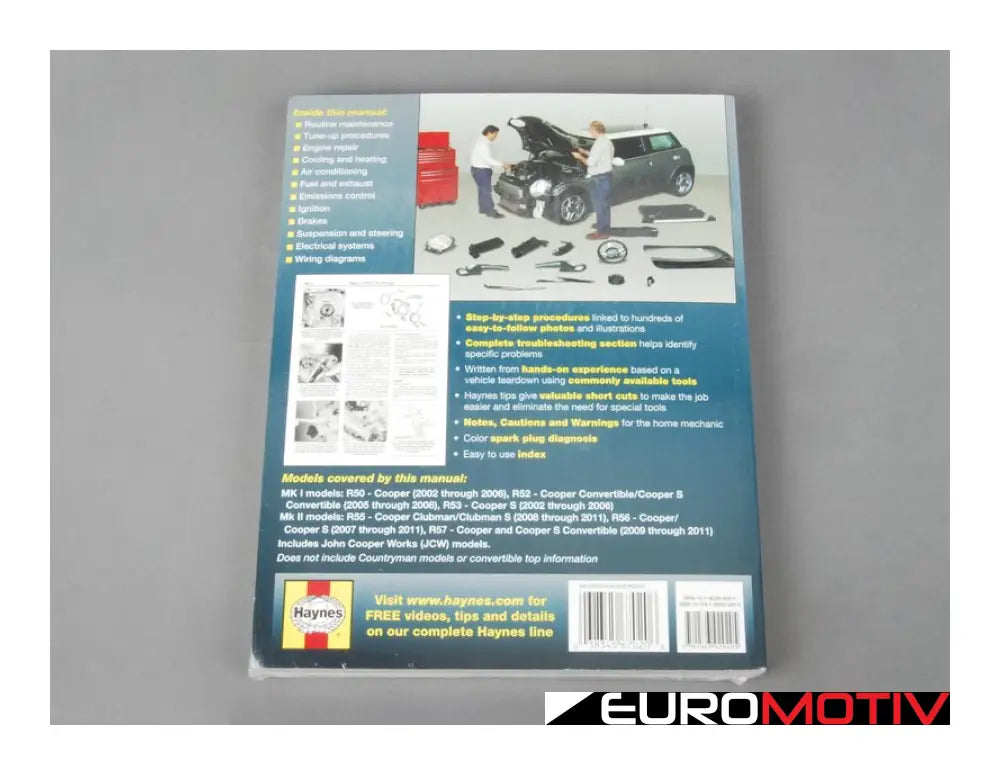 Haynes Repair Manual - Mini R50 R57 (2002-2011)