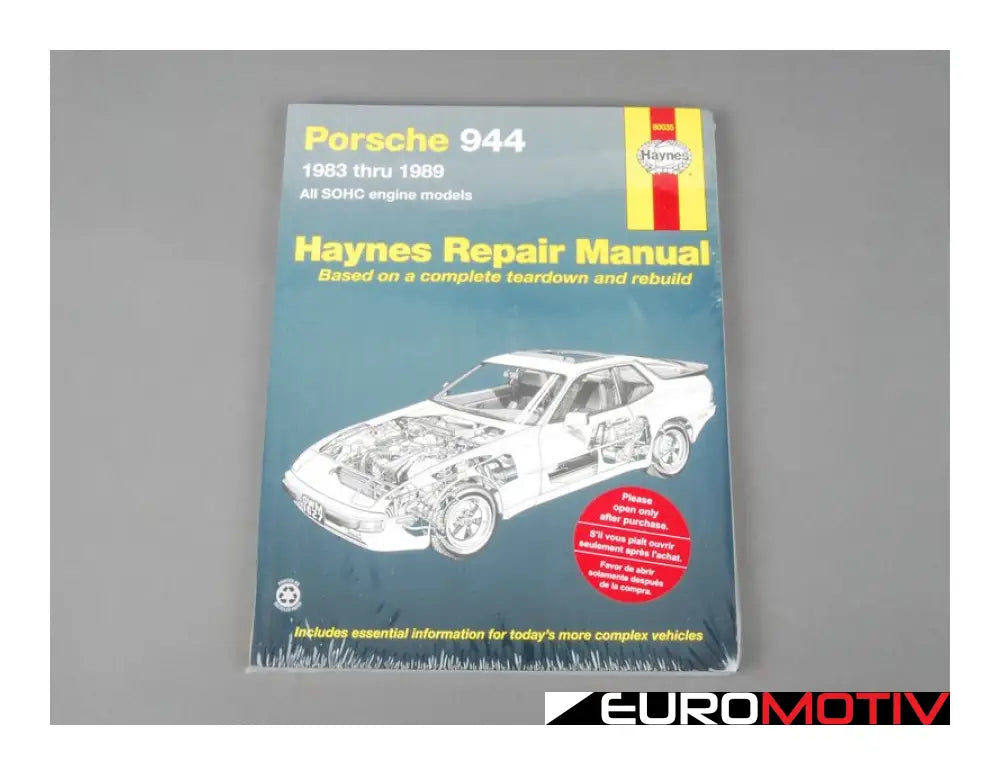 Haynes Repair Manual - Porsche 944 (Single-Cam Engines Including Turbo)