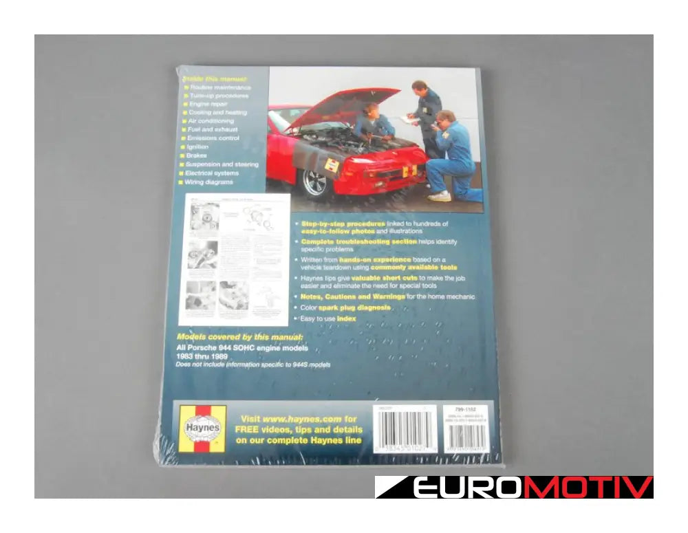 Haynes Repair Manual - Porsche 944 (Single-Cam Engines Including Turbo)