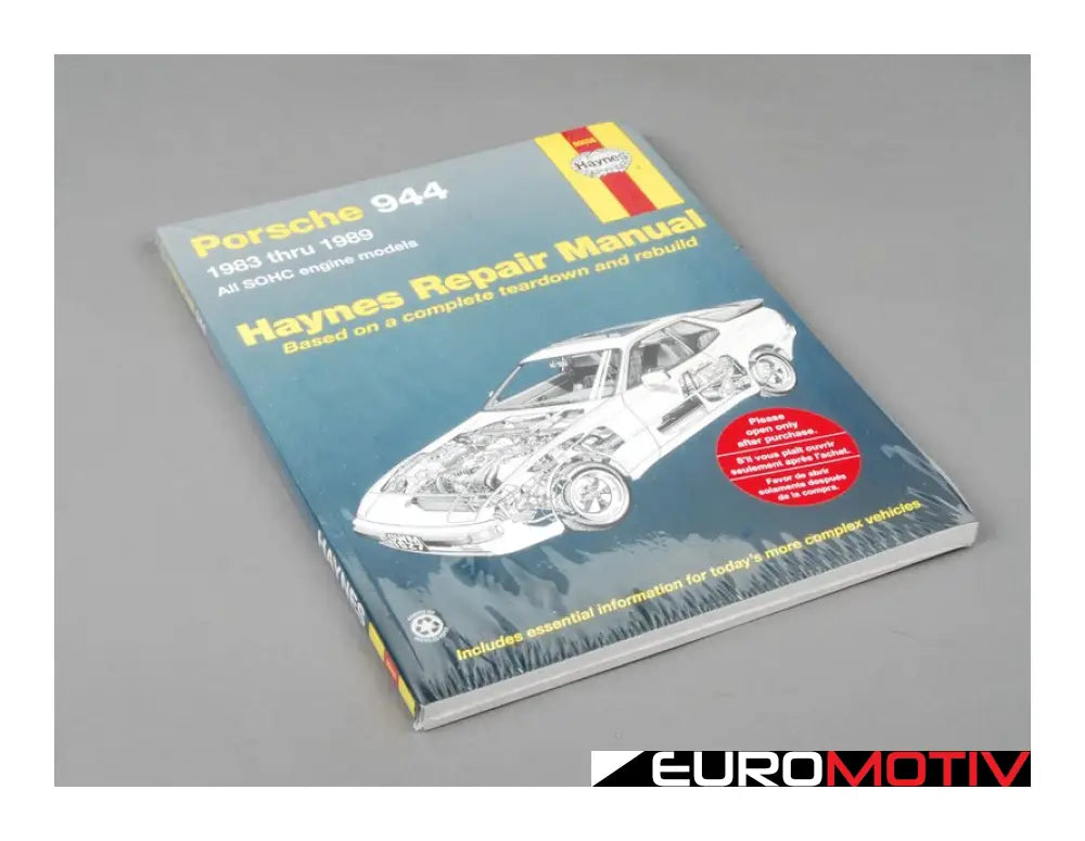 Haynes Repair Manual - Porsche 944 (Single-Cam Engines Including Turbo)