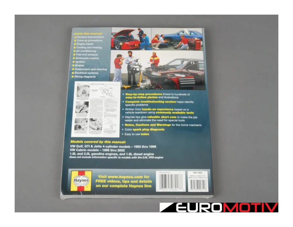 Haynes Repair Manual - Vw Mkiii Golf/Jetta