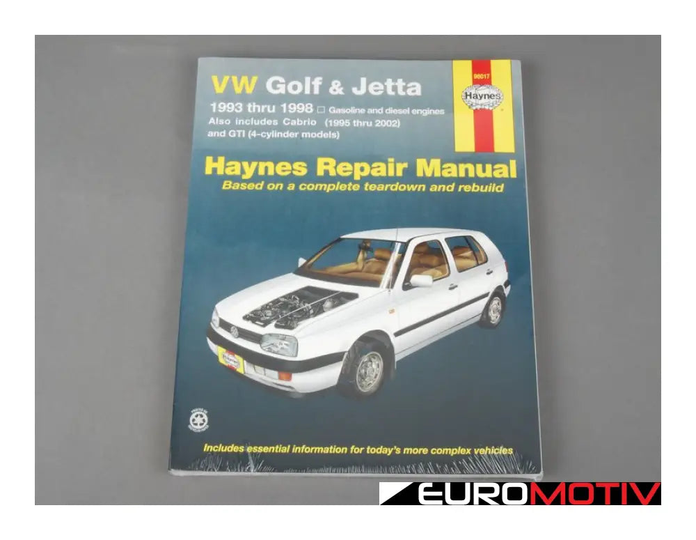 Haynes Repair Manual - Vw Mkiii Golf/Jetta