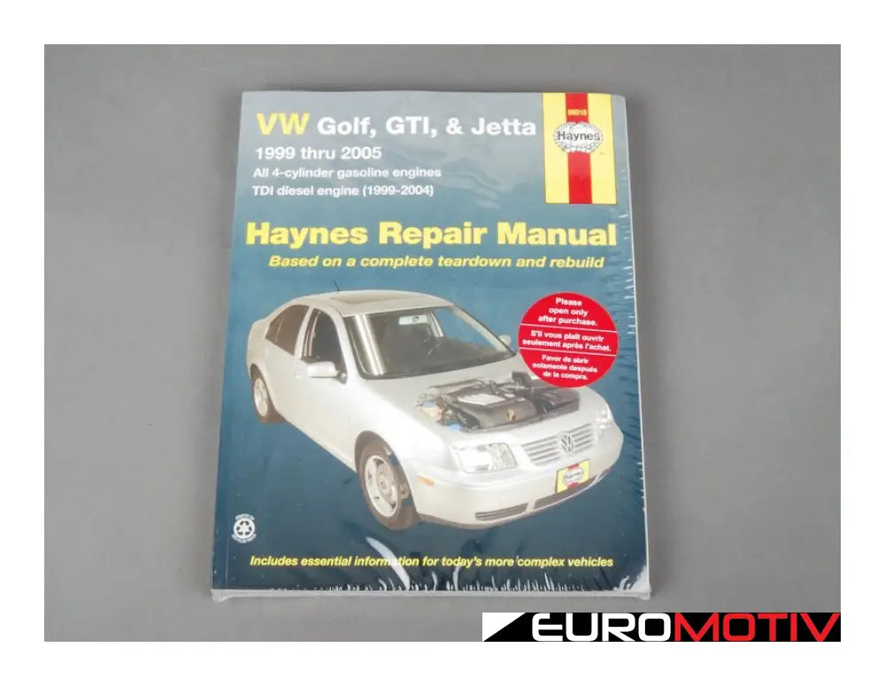 Haynes Repair Manual - Vw Mkiv Golf/Jetta