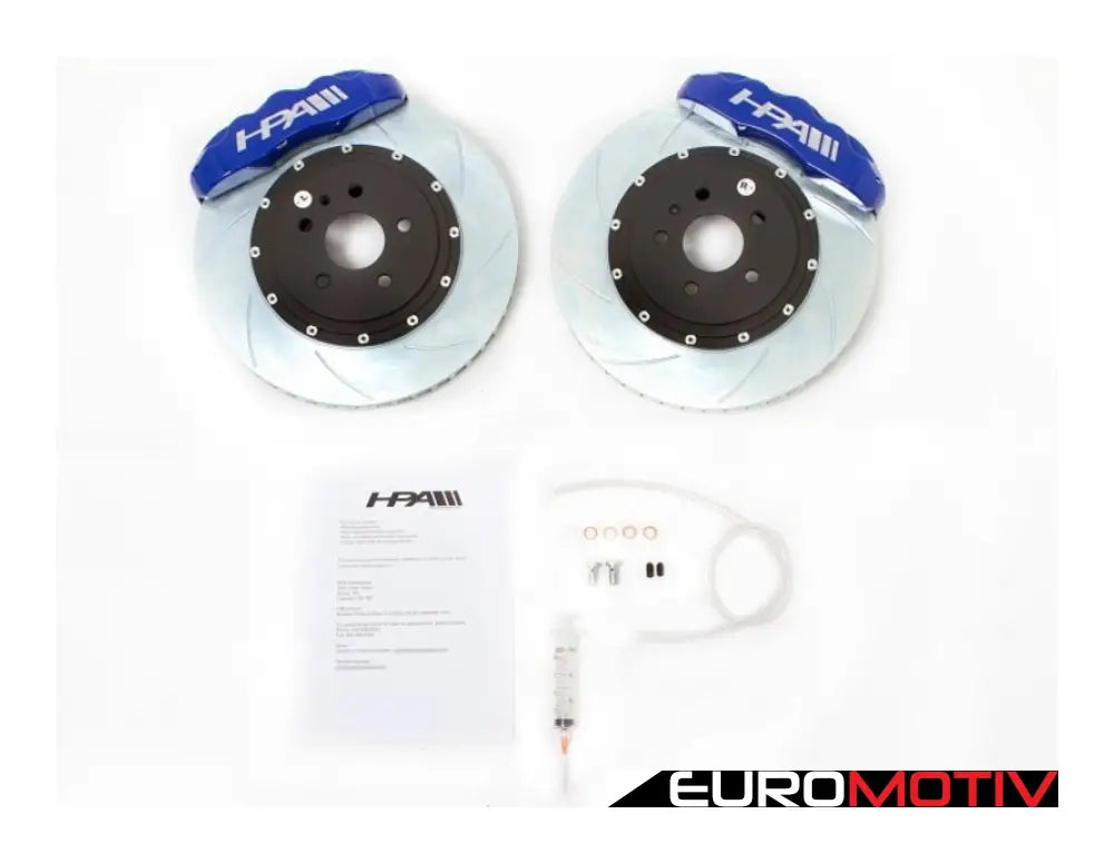 Hpa Front Big Brake Kit - Slotted Rotors (355X32Mm) With Black Calipers