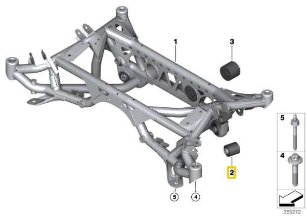 IRP - Rear subframe aluminium bushings BMW E8x, E9x, F87 M2, F80 M3, F82 M4 (IRPRSB-9XMB2)