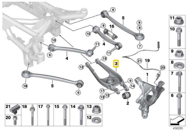 IRP - Rear lower camber arms (made of aluminium) BMW F87 M2, F80 M3, F82/83 M4