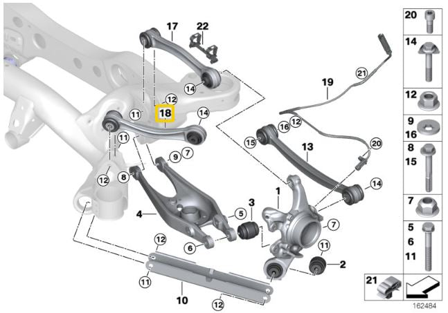 IRP - Rear adjustable guide rods BMW E8x M1, E9x M3 (IRPRSGR-9X)