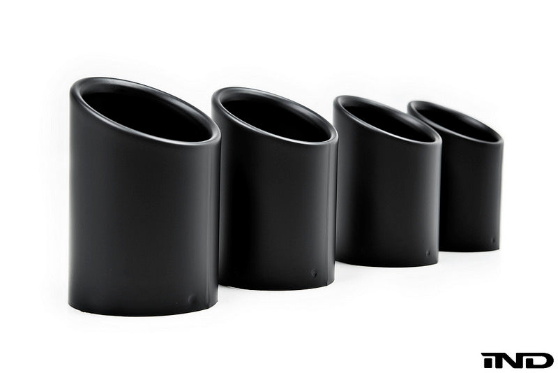 IND F8X M2C / M3 / M4 Matte Black Coated Exhaust Tip Set