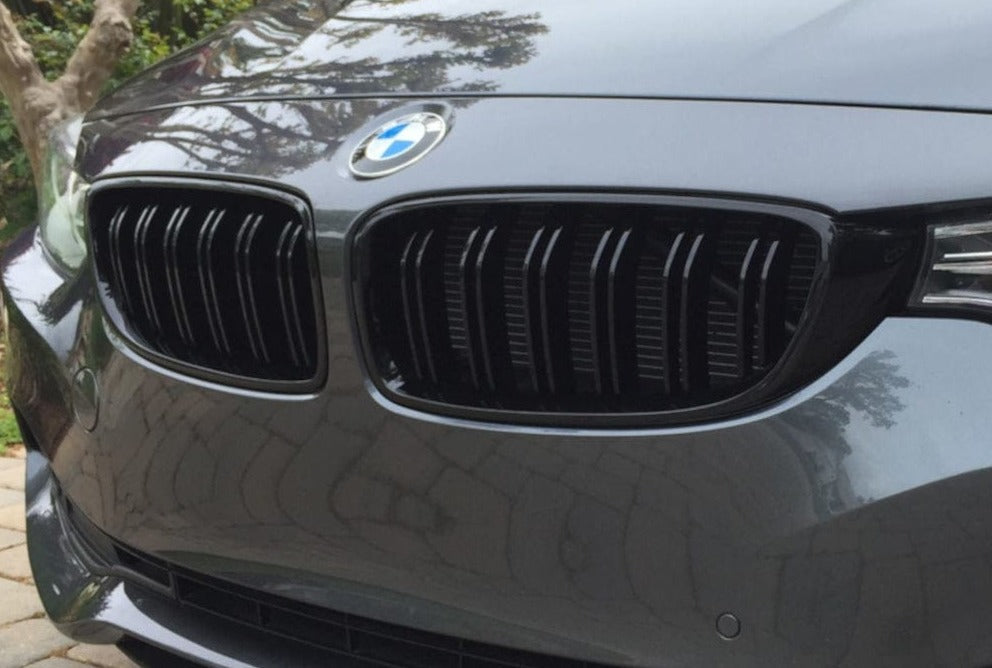 2014+ BMW 4 Series (F32 / F33 / F36) M Inspired Dual Slat Kidney Grilles (Various Finishes) [Fits OEM F82 M4 & F80 M3]