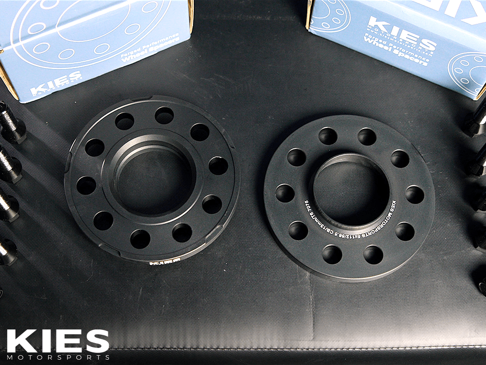 Kies Motorsports (G Series) BMW Wheel Spacers 5 x 112 Black Finish (Set of 2)