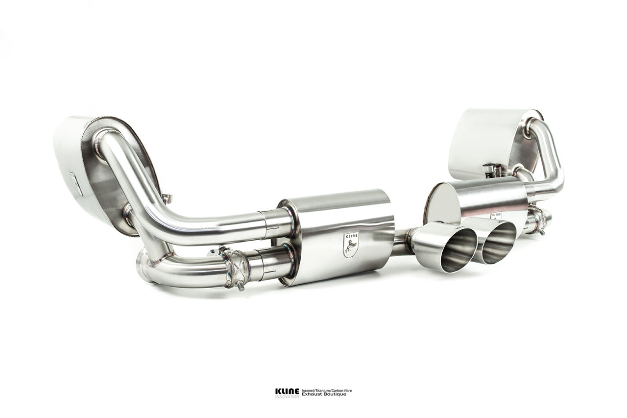 Kline Innovation Valvetronic Exhaust System - SS Tips For Porsche 991 GT3/GT3RS (Gen1/Gen2)