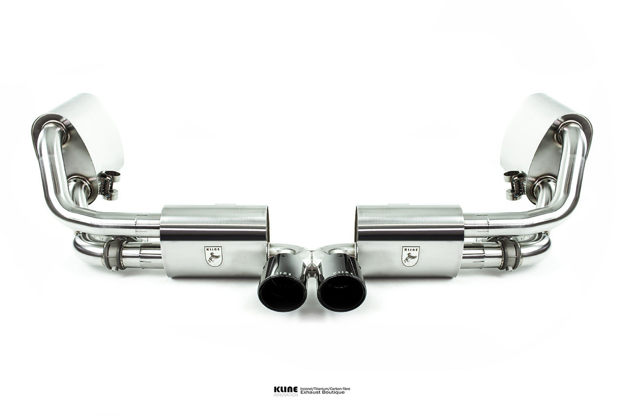 Kline Innovation Valvetronic Exhaust System - SS Tips For Porsche 991 GT3/GT3RS (Gen1/Gen2)