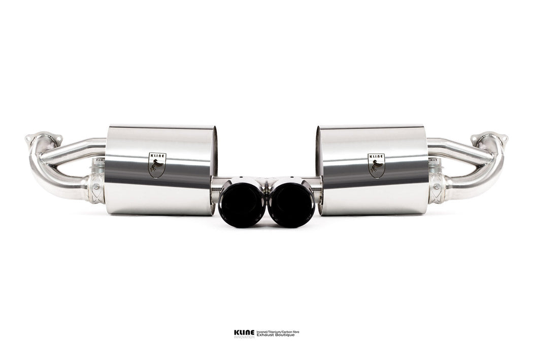 Kline Innovation Valvetronic Rear System - SS Tips For Porsche 718/718S Cayman