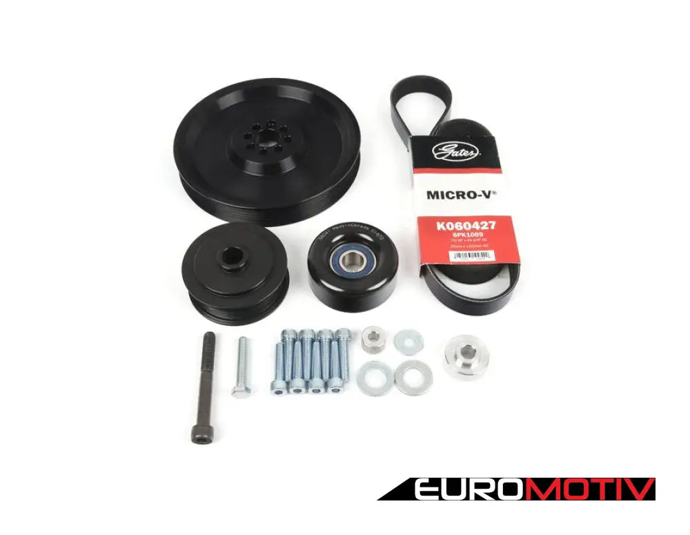 Lightweight 6-Rib Crank Pulley And Alternator Belt Conversion Kit