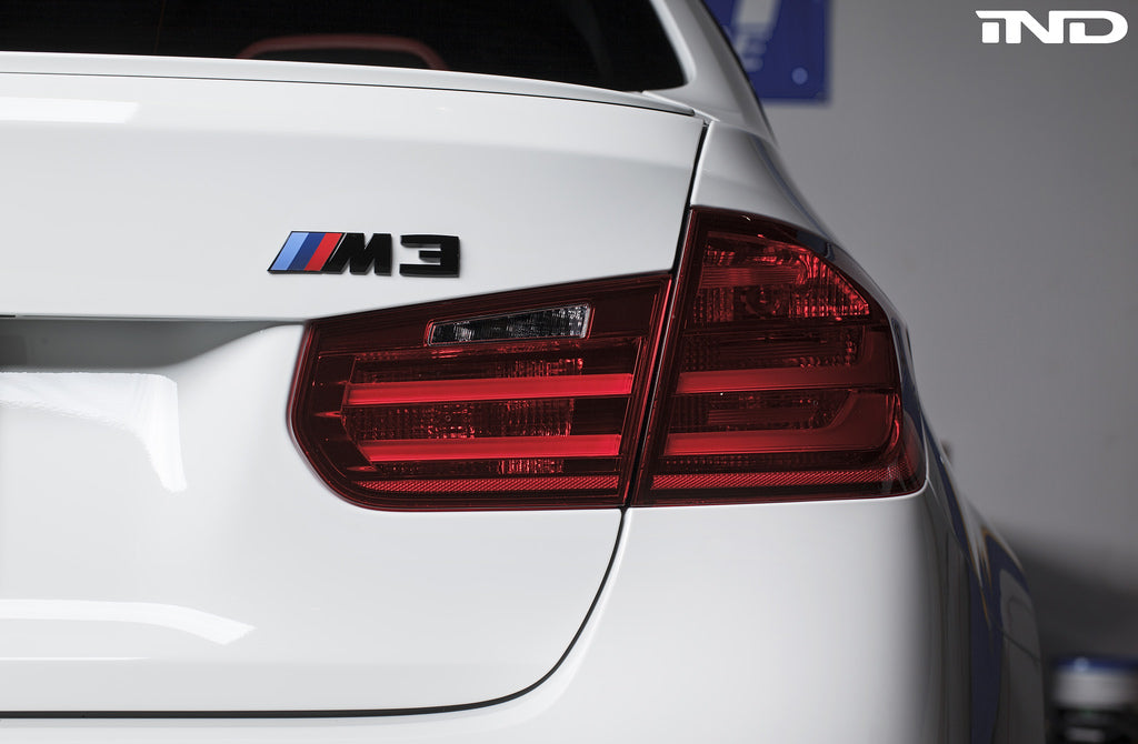 IND F80 M3 Painted Trunk Emblem - Matte Black