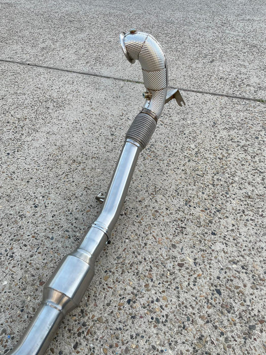 MODE Design 200cpsi Catted 3.5" Downpipe V2 MQB AWD VW Golf MK8 R Audi S3 8Y 2.0T EA888