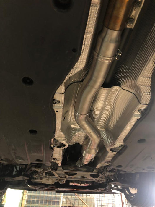 MODE Design 200cpsi Catted 3.5" Downpipe V2 MQB AWD VW Golf MK8 R Audi S3 8Y 2.0T EA888