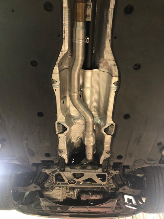 MODE Design 200cpsi Catted 3.5" Downpipe V2 MQB AWD VW Golf MK8 R Audi S3 8Y 2.0T EA888