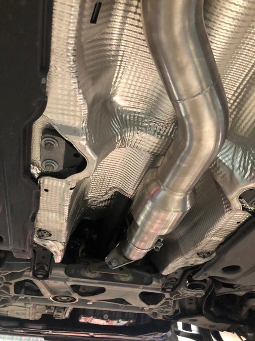 MODE Design Decatted 3.5" Downpipe V2 MQB AWD VW Golf MK8 R Audi S3 8Y 2.0T EA888
