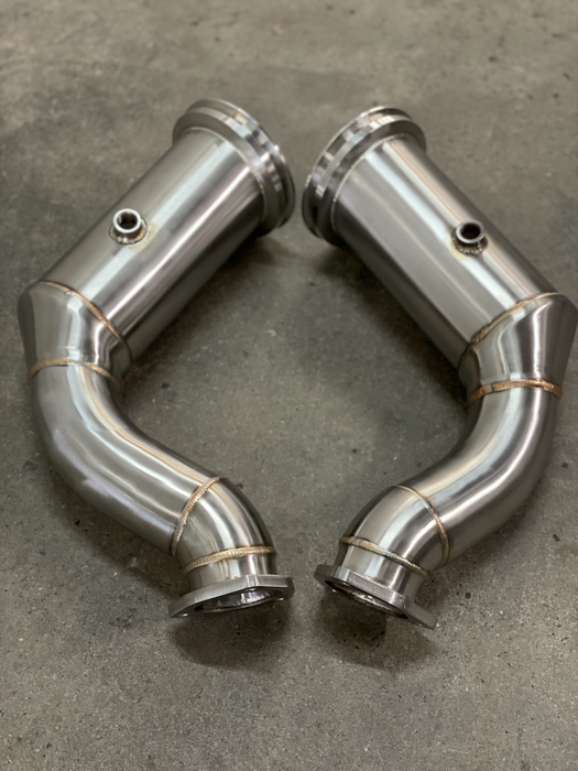 MODE Design 200cpsi Catted Downpipes w. Heatshield for Audi SQ7 SQ8 RSQ8 4M