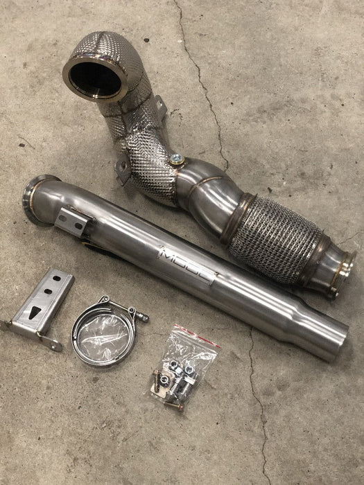 MODE Design Decatted 3.5" Downpipe V2 MQB FWD VW Golf MK7 MK7.5 GTI GLI & Audi A3 8V 1.8T / 2.0T