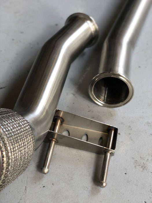 MODE Design Decatted 3.5" Downpipe V2 MQB AWD VW Golf MK7 MK7.5 R Audi A3 S3 8V TT TTS 8S 8S 1.8T / 2.0T EA888