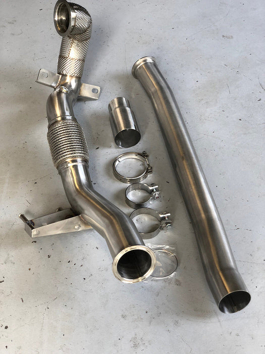 MODE Design 200cpsi Catted 3.5" Downpipe V2 MQB AWD VW Golf MK7 MK7.5 R Audi A3 S3 8V TT TTS 8S 8S 1.8T / 2.0T EA888