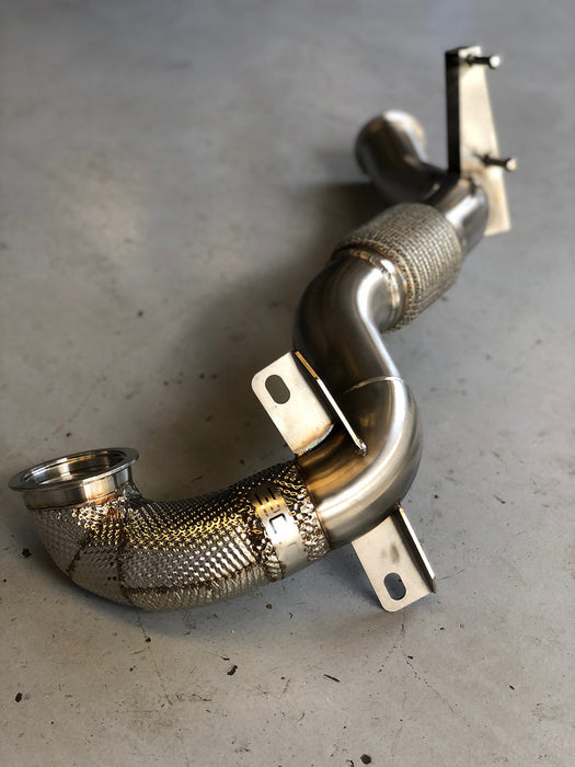 MODE Design Decatted 3.5" Downpipe V2 MQB AWD VW Golf MK7 MK7.5 R Audi A3 S3 8V TT TTS 8S 8S 1.8T / 2.0T EA888