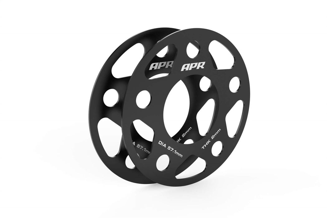 APR Wheel Spacer Kit; 2 Pc. Set; 5x112 Bolt Pattern; 57.1MM CB - 2MM Thick; - MS100149