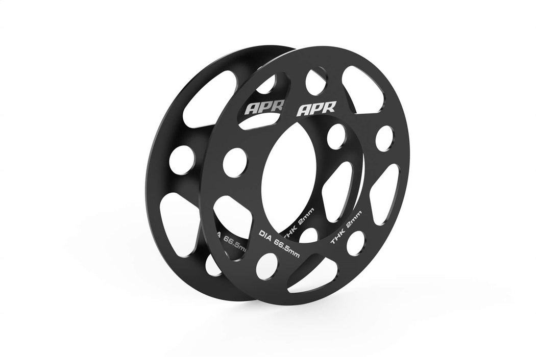 APR Wheel Spacer Kit; 2 Pc. Set; 5x112 Bolt Pattern; 66.5MM CB - 2MM Thick; - MS100159