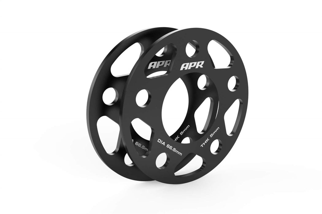 APR Wheel Spacer Kit; 2 Pc. Set; 5x112 Bolt Pattern; 66.5MM CB - 5MM Thick; - MS100162