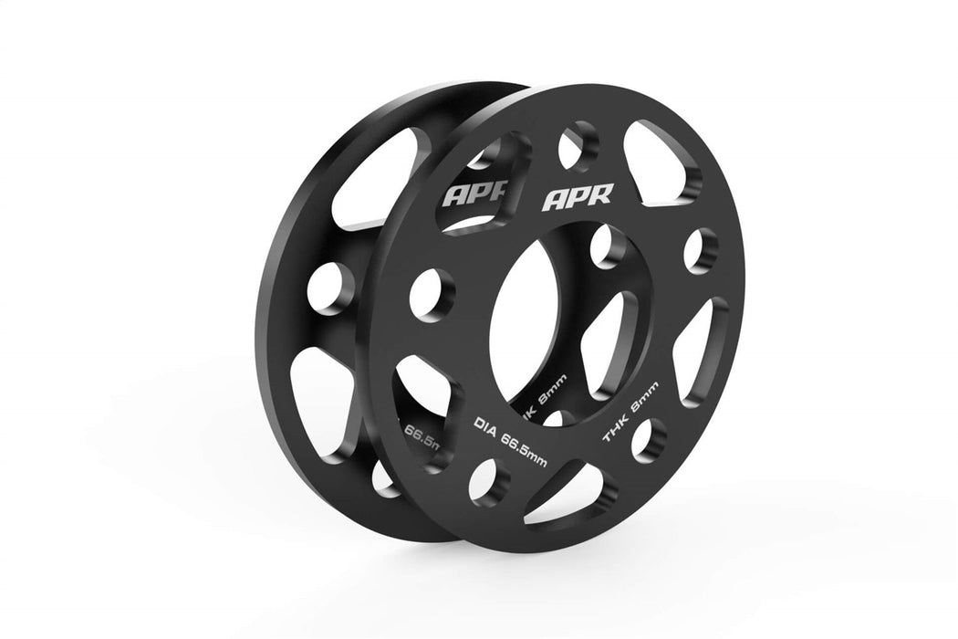 APR Wheel Spacer Kit; 2 Pc. Set; 5x112 Bolt Pattern; 66.5MM CB - 8MM Thick; - MS100165