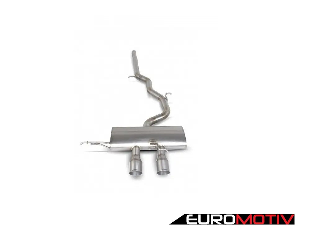 Non-Resonated Titanium Turbo-Back System - Valved With Daytona Twin Tips