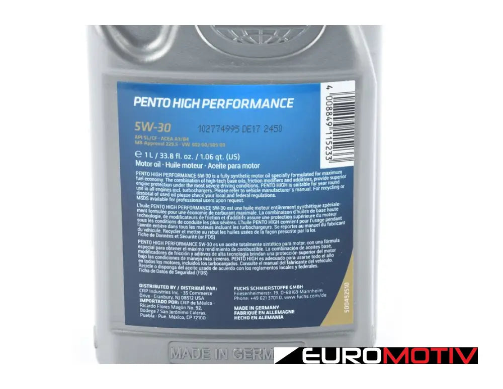 Pento High Performance 5W-30 - 1 Liter