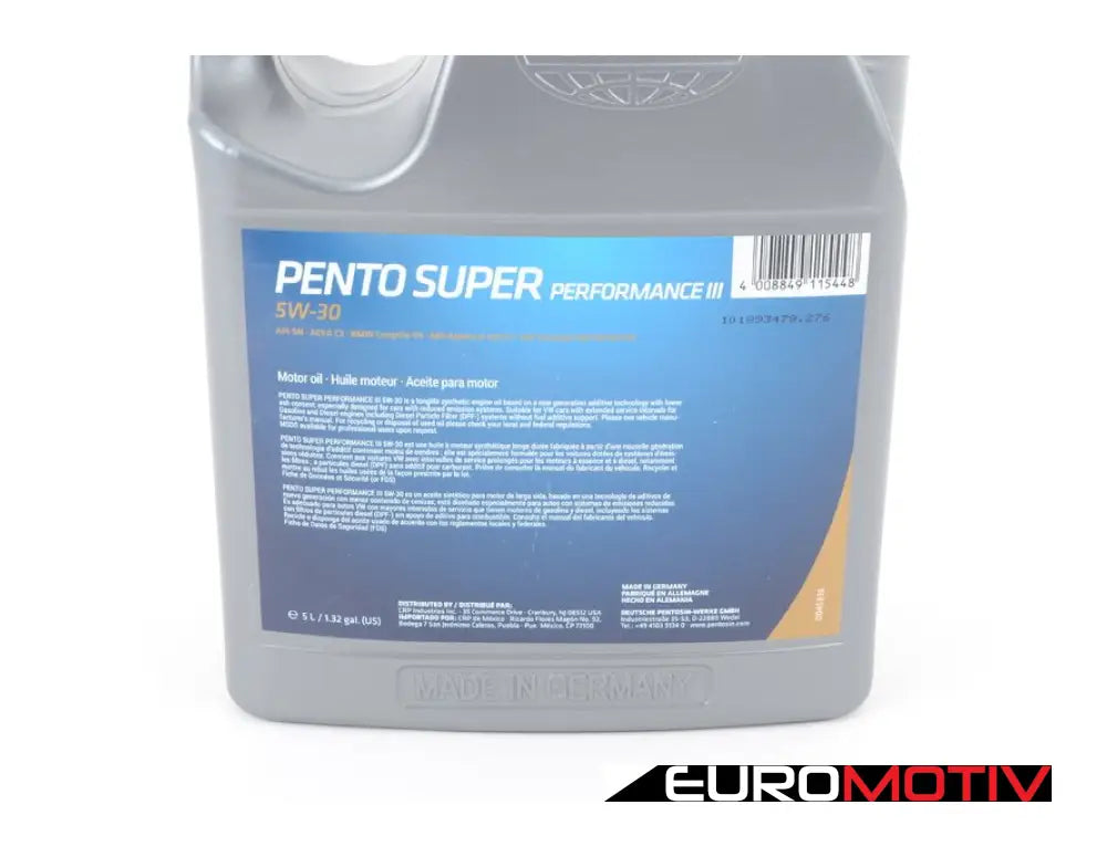 Pento Super Performance Iii 504.00 / 507.00 Engine Oil (5W-30) - 5 Liter