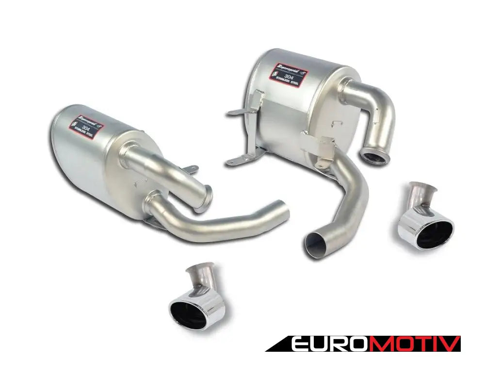 Performance Exhaust System With Race Mufflers & Oval Tips