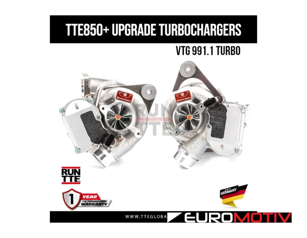 Porsche 991.1 Turbo S Upgraded Turbochargers - Tte850 +