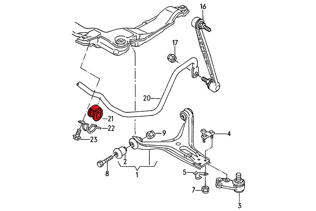 Front Anti Roll Bar Bush 28mm - Track Hardness