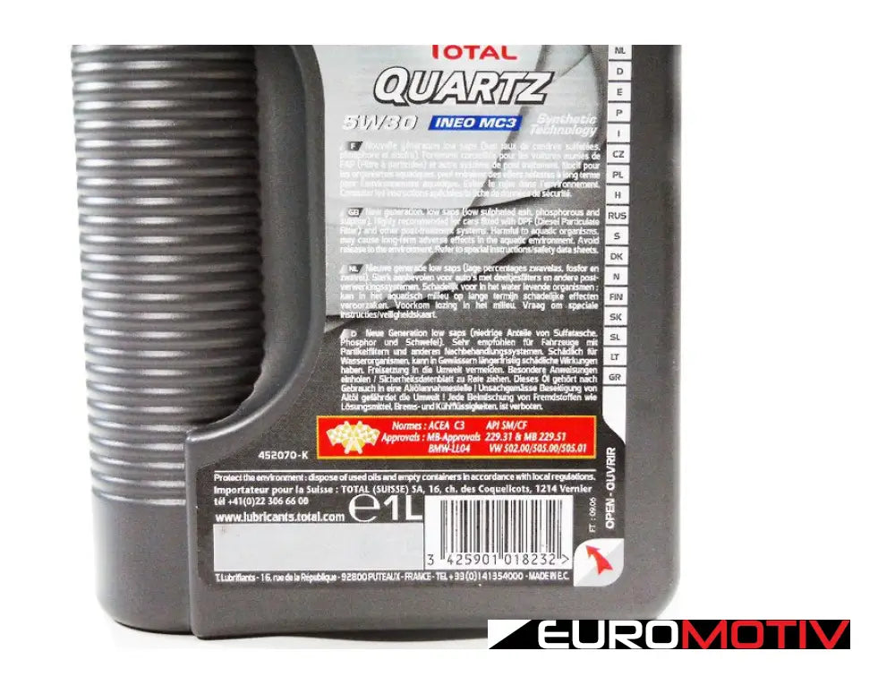 Quartz Ineo Mc3 Engine Oil (5W-30) - 1 Liter