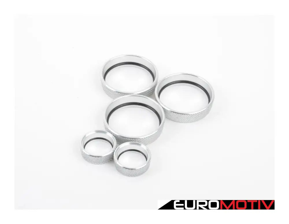 Radio And Climate Control Ring Kit - Knurled Billet Aluminum