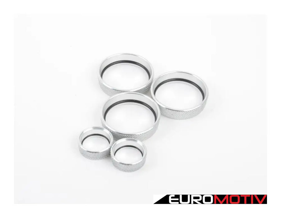 Radio And Climate Control Ring Kit - Knurled Billet Aluminum