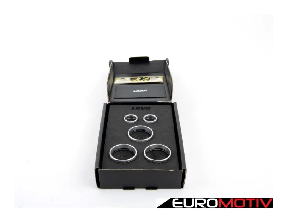 Radio And Climate Control Ring Kit - Knurled Billet Aluminum