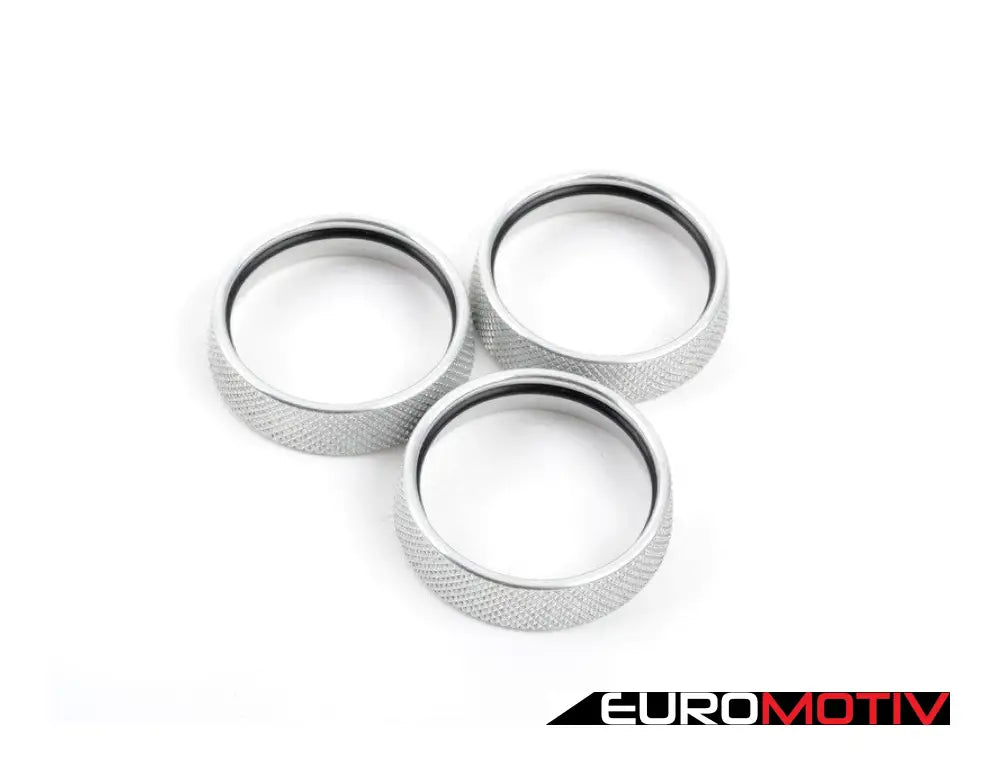 Radio And Climate Control Ring Kit - Knurled Billet Aluminum