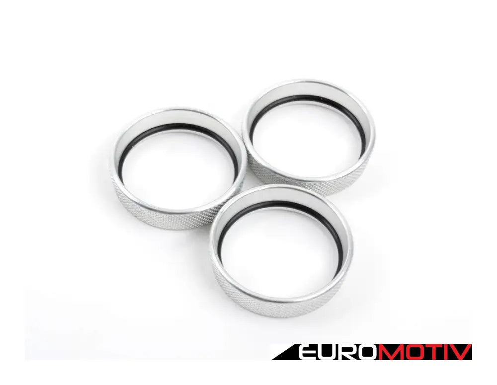 Radio And Climate Control Ring Kit - Knurled Billet Aluminum