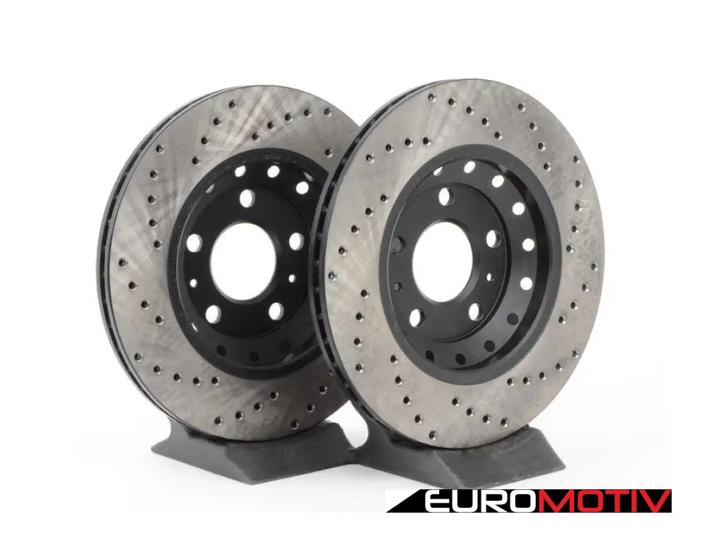 Rear Cross Drilled Rotors - Pair (260X12)