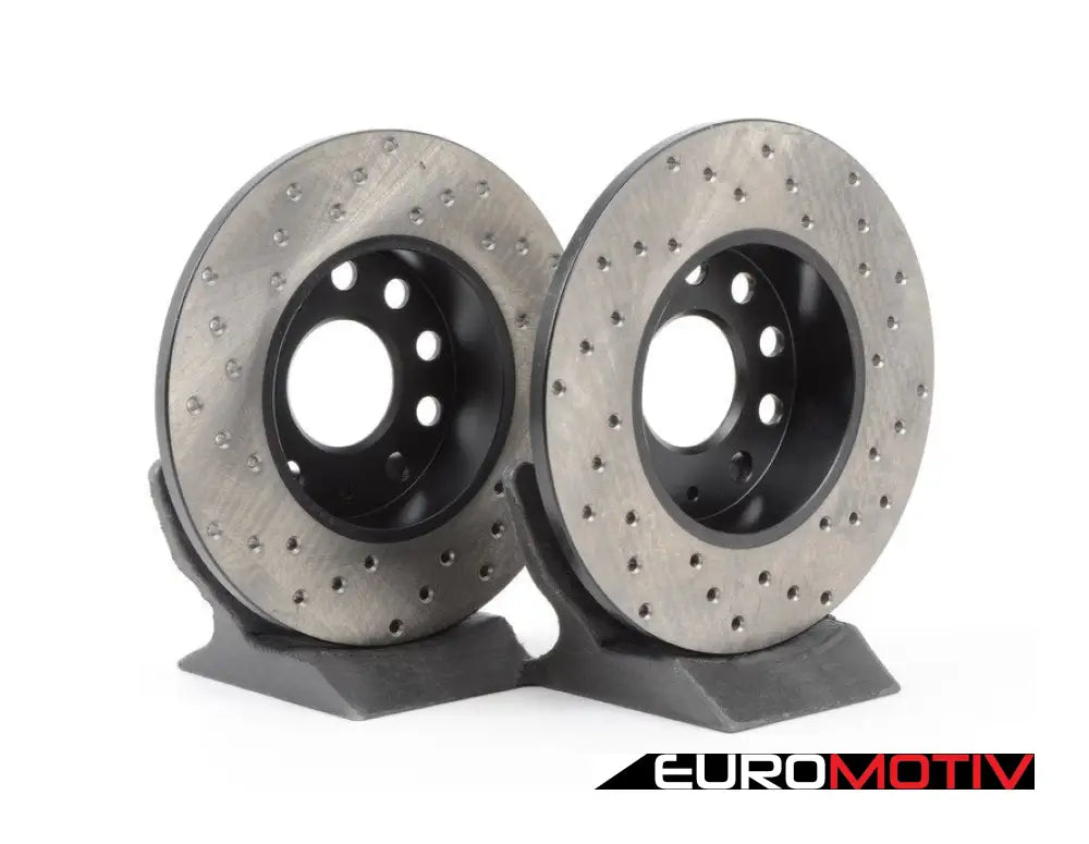 Rear Cross Drilled Rotors - Pair (310X22)