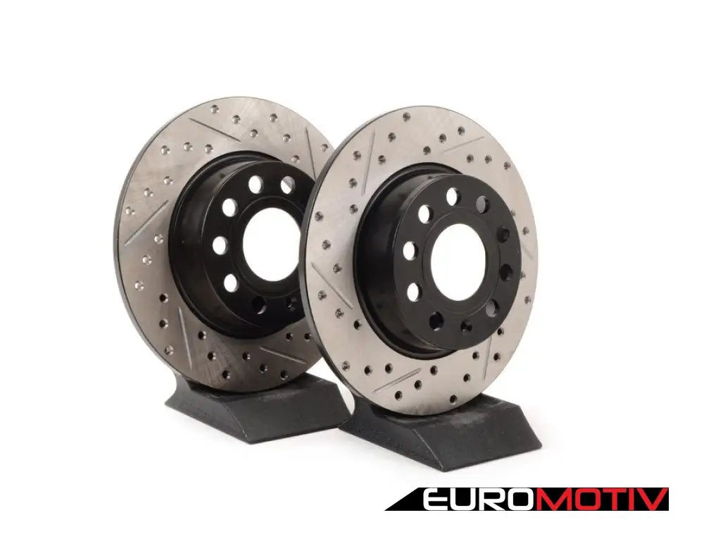 Rear Cross-Drilled & Slotted Rotors - Pair (272X10)