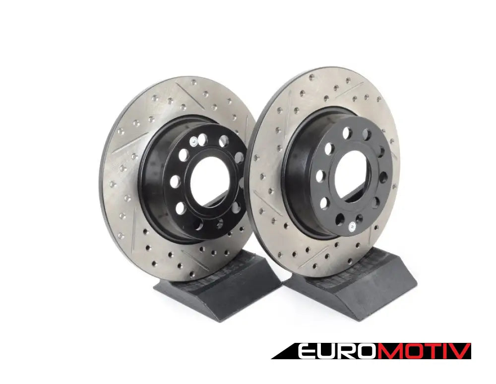 Rear Cross-Drilled & Slotted Rotors - Pair (272X10)