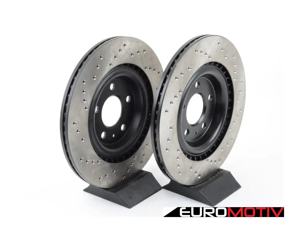 Rear Drilled Brake Rotors - Pair (330X22)